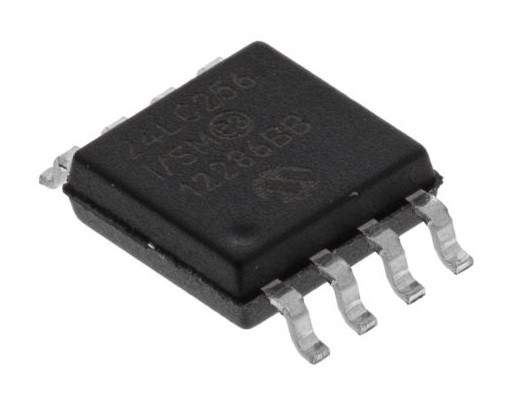 24LC256-I/SM Microchip I2c Eeprom 256K bit 32K x 8 3.3V/5V 8 Pin Tabung SOIJ