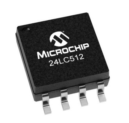 24LC512-I/SM Memori Flash Penyimpanan Data Microchip 512K Bit 64Kx8